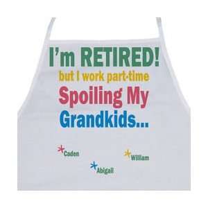 RetiredSpoiling My Grandkids Personalized Apron  