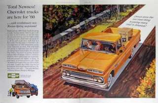 1959 Chevrolet truck boys on the tree vintage color AD  