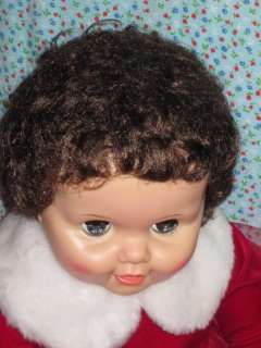   Pal Doll Ideals Near Black Hair 1950s 24 Chubby Chuncky Baby Doll