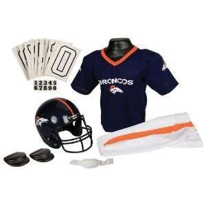  Denver Broncos Youth NFL Deluxe Helmet and Uniform Set 