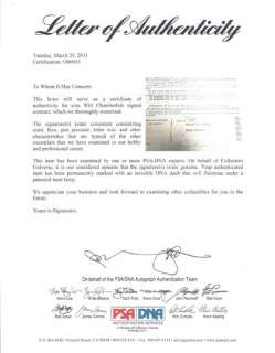 Wilt Chamberlain Autographed Signed 1963 Real Estate Contract PSA/DNA 