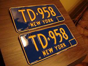 New York License Plate Restoration Service 1957 1964 1965 1966 1967 