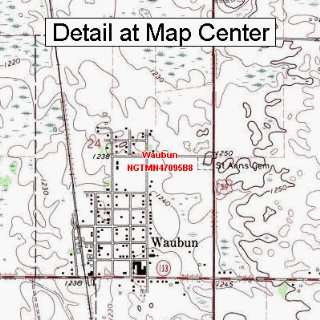   Topographic Quadrangle Map   Waubun, Minnesota (Folded/Waterproof