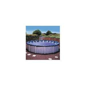  12 8yr Round Pool Cover Blue/Black Patio, Lawn & Garden