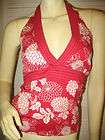 Charlotte Russe top poleyester tan tie back small EUC  