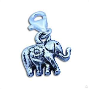   Elephant silver dangle #9017, bracelet Charm  Phone Charm Jewelry
