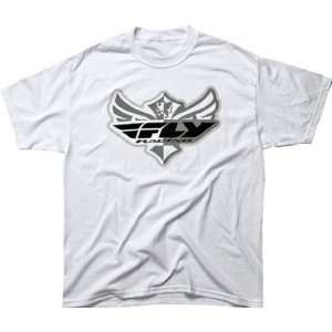 FLY RACING LOGO YOUTH MX OFFROAD T SHIRT WHITE LG 