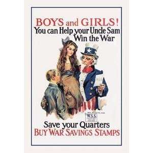  Vintage Art Boys and Girls   War Savings   00142 9