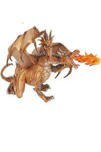 Papo two 2 HEADED DRAGON GOLD Fantasy Toy Knight 38938  