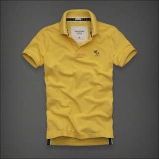   & Fitch Mens Wolf Pond Polo Shirt XXL Yellow 100% Cotton NWT  