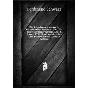   ¤ge Aus Dem Bernoullianum (German Edition) Ferdinand Schwarz Books
