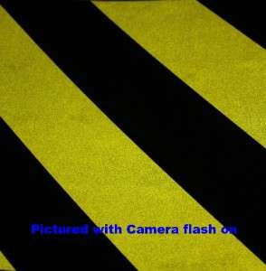   inch X 8 inch RETRO REFLECTIVE YELLOW BLACK HAZARD WARNING TAPE  