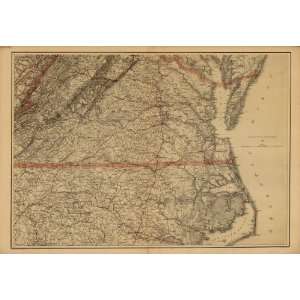Civil War Map Southern Virginia and northern North Carolina Drawn by A 