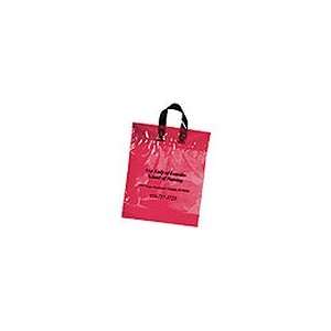  Min Qty 250 Plastic Shopping Bags, Soft Loop Handle, Ink 