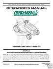 Yardman Lawn Tractor Operators Manual Model No. 771