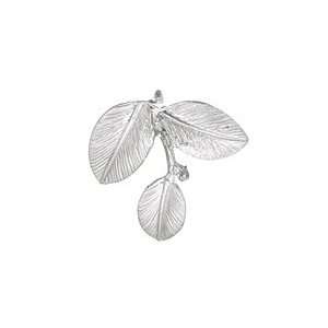   Rhodium (plated) Camellia Leaves 27x24mm Charms Arts, Crafts & Sewing