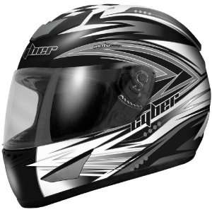 Cyber Helmets US 95 Full Face Motorcycle Helmet Silver/Black Racer 