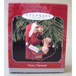  Hallmark Keepsake Chatty Chipmunk Christmas Tree Ornament 