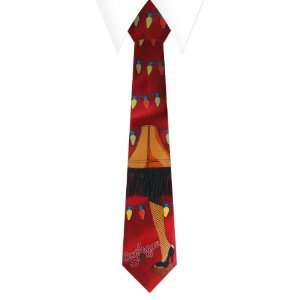  A Christmas Story Leg Lamp Neck Tie Red With String Lights 