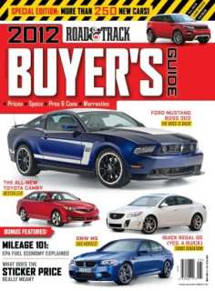   Road and Track   Buyers Guide 2012 by Hearst  NOOK 