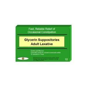  Glycerin Adult Laxative Suppositories 10 Health 