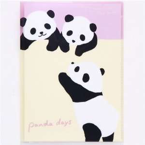    Panda bear A4 plastic file folder 4 pocket kawaii Toys & Games