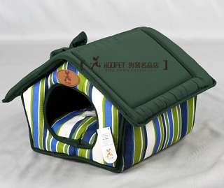 pet dog/cat beds kennel doghouse doghole cute green S  