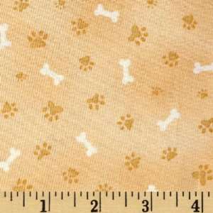  44 Wide Woof Dog Bone Cream Fabric By The Yard Arts 