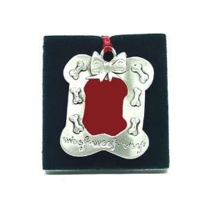  Woof Pewter Picture Frame Ornament