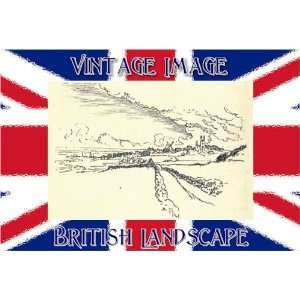   12, 7cm x 4.5cm Gift Tags British Landscape Blakeney