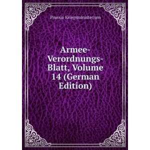  Armee Verordnungs Blatt, Volume 14 (German Edition 