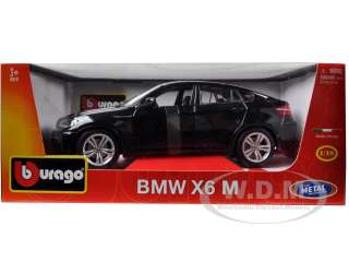   car of 2011 2012 BMW X6M Black die cast model car by Bburago. Item