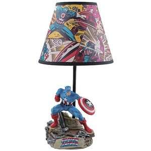 Dc Comics Marvel Captain America Statue Figure Lamp MUST CiT New 2012 