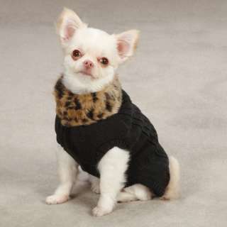   Side Collection The Audrey Leopard Dog Sweater XXS XS S S/M M  
