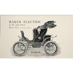  1901 Vintage Ad Baker Electric Automobile Antique Car 