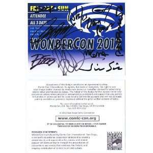  Wondercon Anaheim 2012 Name Badge Signed by 10 Creators 