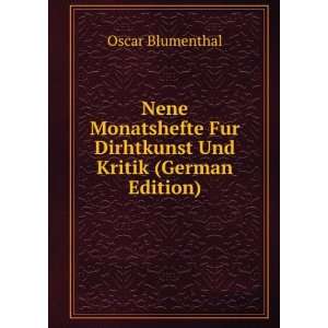   Fur Dirhtkunst Und Kritik (German Edition) Oscar Blumenthal Books