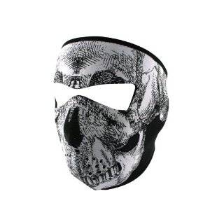 ZANheadgear Neoprene Skull Face Mask (Black/White) by Zanheadgear 