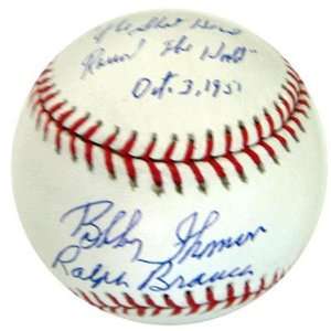  Bobby Thomson Signed Ball   with Shot Inscription 
