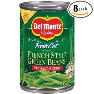 Del Monte French Style Green Beens No Salt Added, 14.5 Ounce (Pack of 
