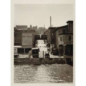  1927 Newburgh Hudson River Town New York Photogravure 