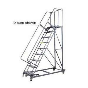  Rolling Safety Ladder   Heavy Duty Serrated Grating