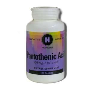 Pantothenic Acid (Vitamin B5) Tabs, A Natural Vegetarian Professional 