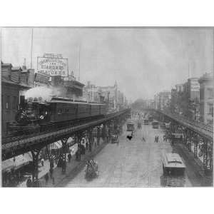   Elevated railroads,New York City,in Bowery,NY,c1896
