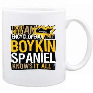 New   My Boykin Spaniel Knows It All   Mug Dog 