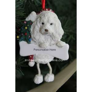  Maltipoo Dog Dangling/Wobbly Leg Christmas Ornament by E&S 