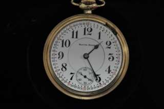   SIZE SOUTH BEND 21J POCKET WATCH GRADE 227 MONTGOMERY DIAL KEEPS TIME
