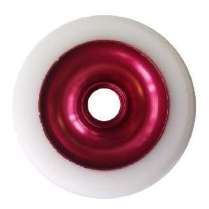 Eagle 110mm Scooter Wheel   Anodized Red Core w/ White PU 
