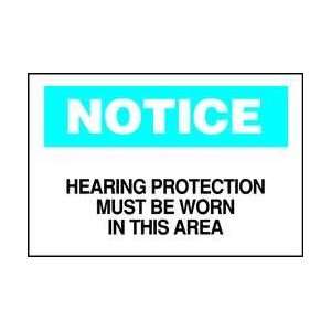   notice Hearing Protection   BRADY  Industrial & Scientific