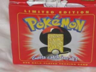   Rare Sealed Pokemon 1999 Ball With 23K Gold Plated Trading Card Mewtwo